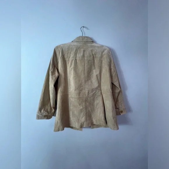 Denim&Co Tan Suede Jacket Size Medium (T) - Picture 3 of 3